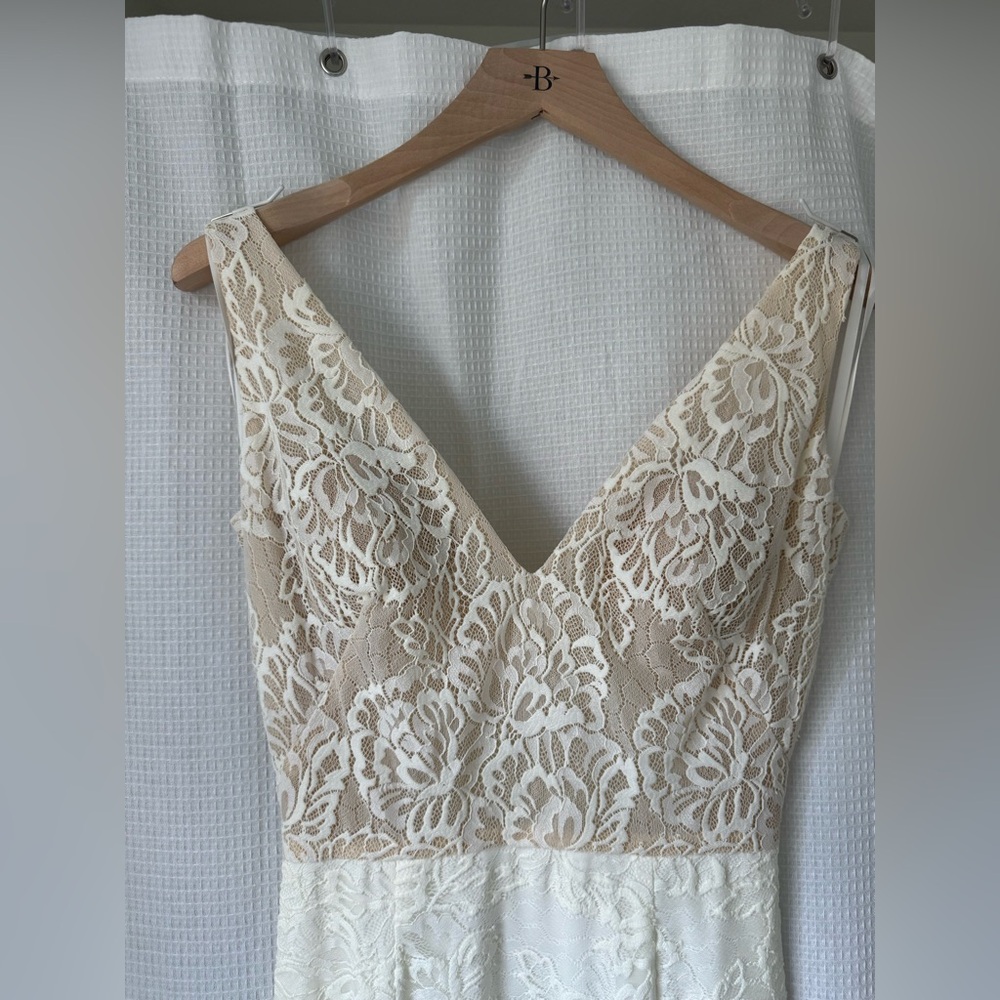 BHLDN Cream Sleeveless V-Neck Wedding Gown - Picture 11 of 16